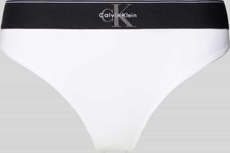 Calvin Klein Underwear String mit Logo-Muster in Weiss, Gr&ouml;&szlig;e XL