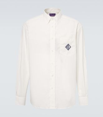 Ralph Lauren Purple Label Camisa de popel&iacute;n de algod&oacute;n bordada