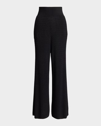 Polo Ralph Lauren Wide-Leg Cable-Knit Sweater Pants
