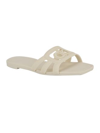 Calvin Klein Womens Womens Yoana Sandal - White - 10