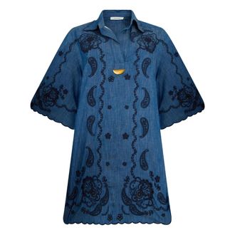 Zimmermann Short denim dress - female - Zimmermann - Shirt Dresses - Blue - XS - Dresses