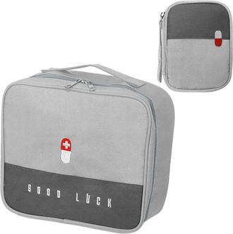 OEM Botiqu&iacute;n De Primeros Auxilios Port&aacute;til, De Gran Capacidad, Vac&iacute;o E Impermeable, Para El Hogar, La Oficina O Viajes, Juego De 2 (gris)
