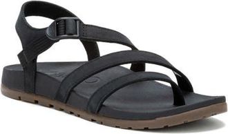 Chaco Lowdown Leather Sandal in Black at Nordstrom, Size 12