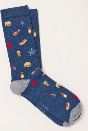 Fat Face FatFace Navy BBQ Socks