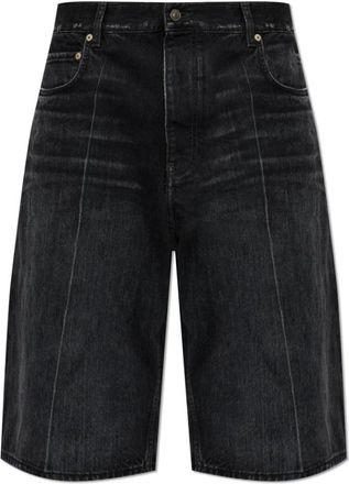 Balenciaga Piping Detail Denim Shorts - Heren - Denim shorts - Zwart - W30 - Denim - Korte Broeken