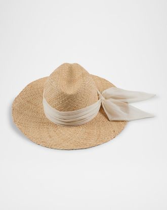 Eugenia Kim Emmanuelle Raffia Wide-Brim Fedora