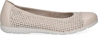 Caprice Beige Gesloten Ballerinas - Dames - Ballerinas - Beige - 37 EU - Schoenen