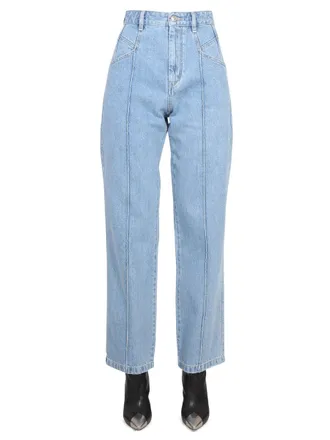Isabel Marant Light Blue Nadege Cotton Vertical Seams Jeans