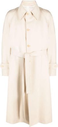 Giuliva Heritage Collection tied-waist trench coat - men - Cupro/Silk - 50 - Neutrals