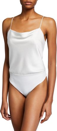 Alice & Olivia Harmon Satin Bodysuit