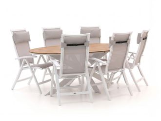 Bellagio la vita attrattiva Bellagio Lugo/Fidenza ovaal 220cm dining tuinset 7-delig verstelbaar