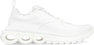 Ferragamo Mens Fabric Low-Top Sneakers White Polyester Trainers