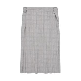 Junya Watanabe Gonna a quadri Principe di Galles con pieghe - - Skirts - Donna - Grigio - S