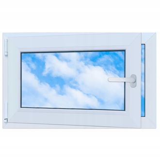 OEM Ventana De Pvc Blanca 80x50 Izquierda, Nueva 800x500 Mm Doble Acristalamiento Oscilobatiente Ru