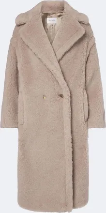 Max Mara Alpaca, wool, and silk teddy coat