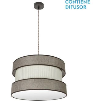 Fabrilamp Colgante Marron-beis Modelo Home 2luces Regulable Fabrilamp