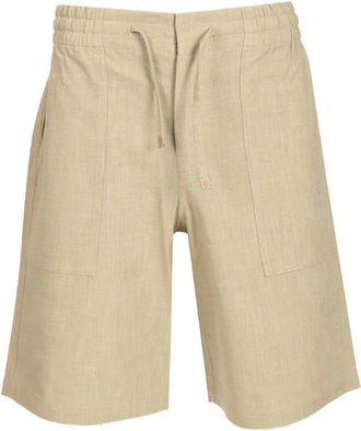 Dr&ocirc;le de Monsieur Korte Broeken, Heren, Beige, S, Katoen, Cotton Elasticated Waist Shorts