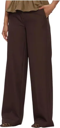 Co'Couture Broeken, Dames, Bruin, XS, Luna CC Wide Pant