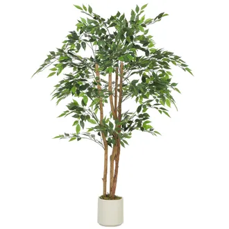OEM Ficus Artificial 150 Cm Planta Artificial Con 1116 Hojas Y Maceta Planta Artificial Decorativa Para Interior Verde