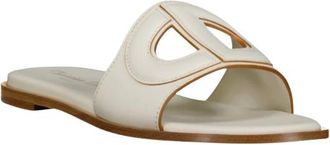 Dior White Calfskin D-Club Slide Size 37