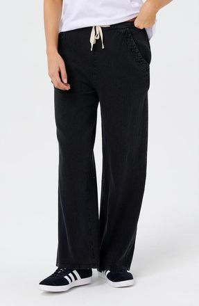 Rip Curl Classic Surf Wide Leg Pants in Black at Nordstrom, Size Xx-Large