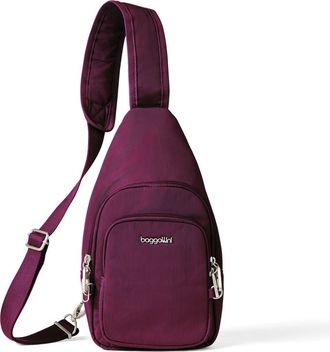 Baggallini Securtex Classic Anti-Theft Daytripper Sling Bag in Mulberry at Nordstrom