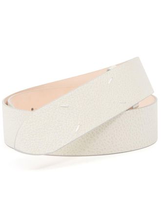 Maison Margiela four-stitches leather belt - unisex - Calf Leather - 70 - White