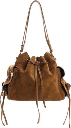 Acne Studios Multipocket Suede Bucket Bag in Cognac Brown at Nordstrom