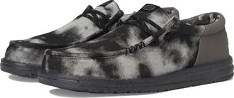 HeyDude Mens Wally Funk Over Dye, Black/Granite Grey, 5 UK