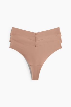 H&M 3er-Pack Unsichtbare Brazil Slips - Beige