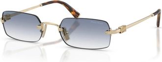 Miu Miu Zonnebril - Dames - Zonnebrillen - Geel - 52 MM - Accessoires