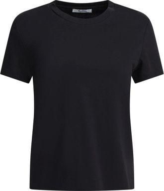 Max Mara Tops, Dames, Zwart, S, Katoen, Zwart T-shirt Klassieke Stijl