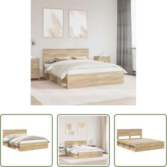 vidaXL Letto in legno - Struttura del letto Sonoma 160 x 200 cm Pino massello