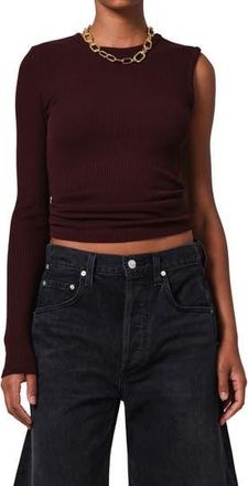 Citizens Of Humanity Fellina Rib One-Sleeve Sweater in Burgundy at Nordstrom Rack, Size X-Large