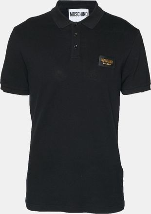 Moschino Couture Black Pique Polo T-Shirts