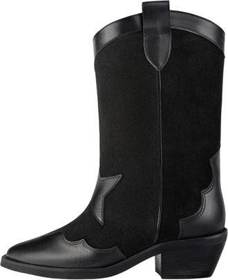L37 Sterrennacht Schoenen - Dames - Cowboylaarzen - Zwart - 41 EU - Schoenen
