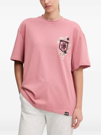Emporio Armani T-shirt met bloemenprint - Roze