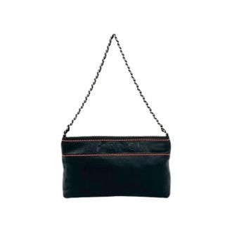 Chanel Pre-owned Lamsleren Handtas - Dames - Pre-owned - Zwart - Maat: ONE Size Leer