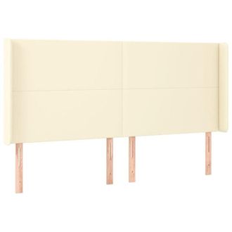 vidaXL Testiera ad Orecchio Crema 203x16x118/128 cm in Similpelle - Vidaxl