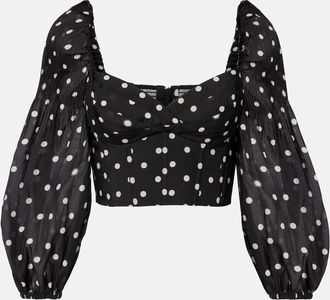 Zimmermann Polka-dot crop top