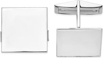 Diamond2Deal 14K White Gold Square Mens Cuff Links
