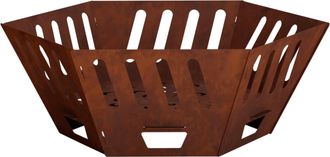 vidaXL Focolare Ruggine 60 X 60 X 23 Cm Acciaio Corten Vidaxl