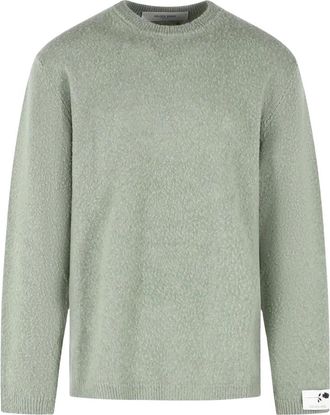 Golden Goose Boucl&eacute;-brei Trui met Ronde Hals - Heren - Ronde hals truien - Groen - M - Wol - Truien & Vesten
