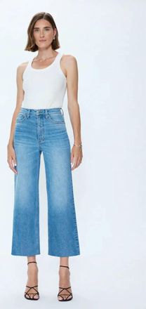 Pistola Denim Lana Crop High Rise Ultra Wide Leg Jeans In Wild Heart
