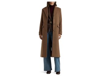 Lauren Ralph Lauren Wool Sb Maxi Reefer 48 Womens Coat New Vicuna : 12, Nylon/Polyester/Viscose