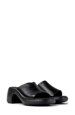 Camper Thelma Platform Slide Sandal in Black at Nordstrom, Size 40
