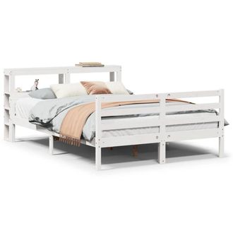 Berkfield Home Bed Frame with Headboard without Mattress 160x200 cm in White