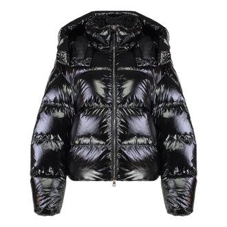 Moncler Down Jackets, female, Black, Size: XS Lothar Hooded Down Jacket