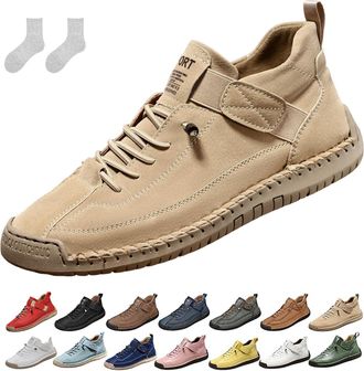 Generic Orthopedic Shoes, Womens Handmade Leather Orthopedic Comfortable Shoes, Anti-Impact Non-Slip for Hiking Camping Driving (J,10.5)