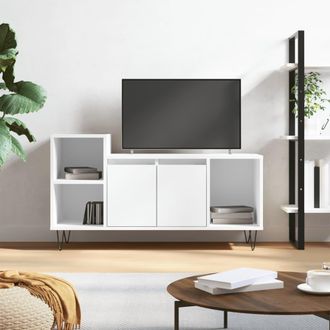 vidaXL Vidaxl - Mueble Para Tv Madera Contrachapada Blanco 100x35x55 Cm